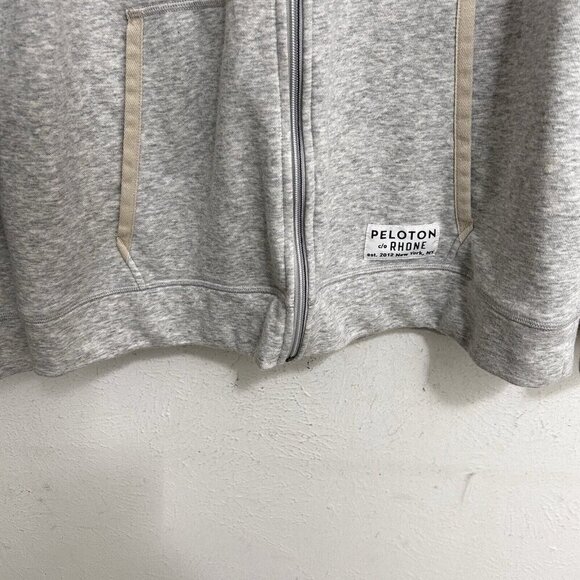 Rhone Peloton Hoodie Gray Pullover Sweatshirt Athletic Gym Workout Logo Mens XL - Picture 3 of 11